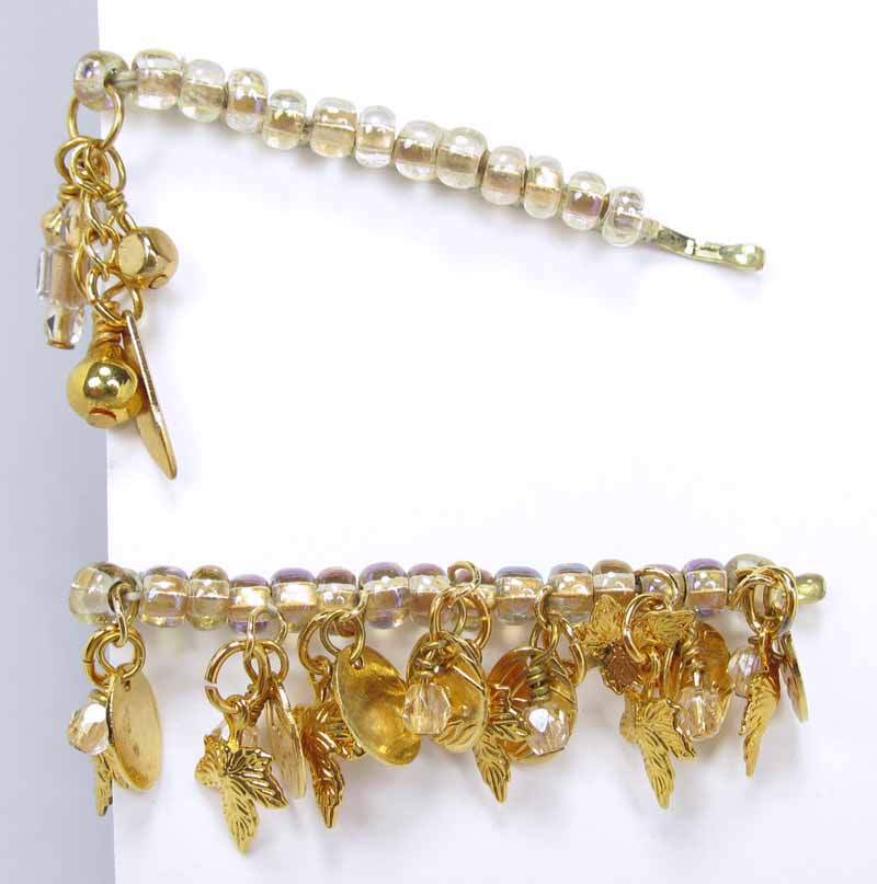 Gold Beaded Hair Pin Set
